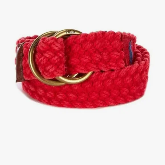 NWT Men's Ralph Lauren Polo Webbed Cotton O Ring Belt - Picture 9 of 9
